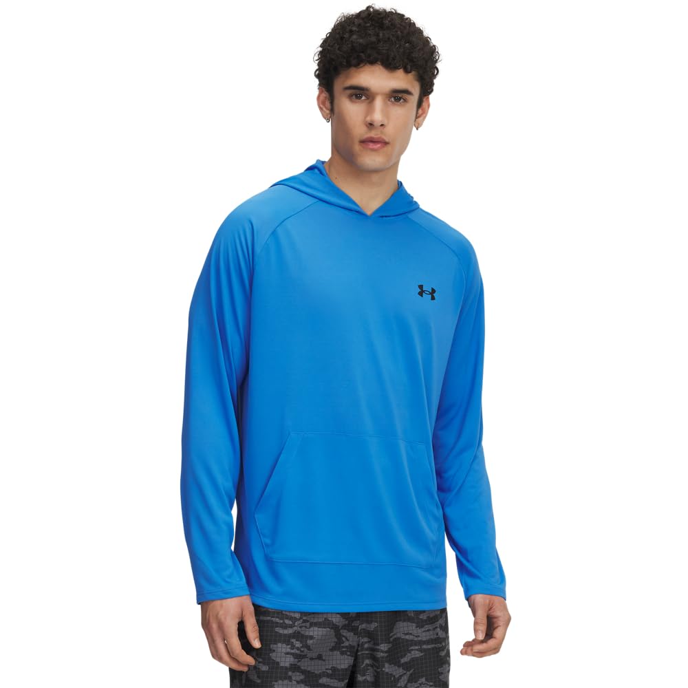 Under Armour Men's Tech 2.0 Hoodie, (402) Blue Atlantis / / Black, Small Image