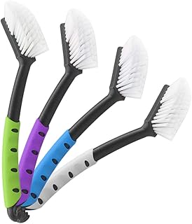 com-four® 4X Spülbürste - Küchenbürste - Geschirrbürste - Abwaschbürste - Pfannenbürste - ca. 29 x 6,5 x 6 cm (Farbauswahl variiert!) (004 Stück - 29cm)