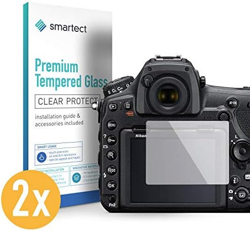 smartect Glass Screen Protector for Nikon D850 [2 Pack] - 9H Tempered Glass - Bubble-Free Protective Film - Anti-Fingerprint Screen Cover