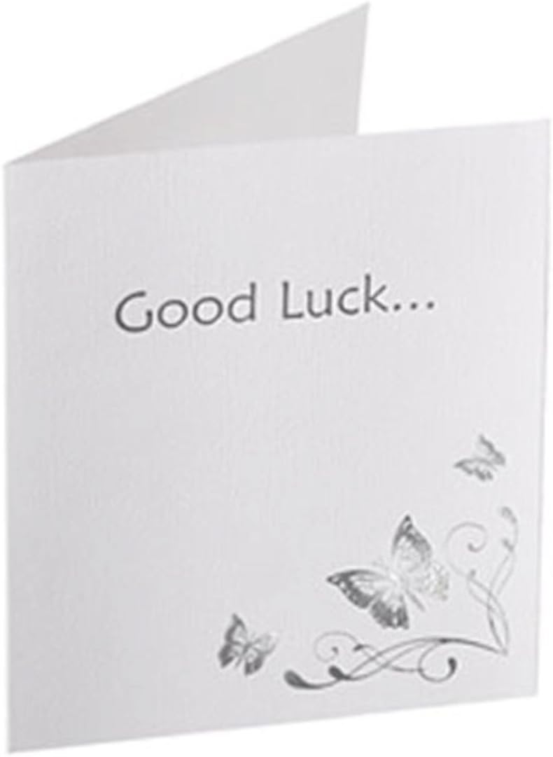 Butterfly Wedding 10 X Silver & White Butterfly Lottery Ticket Scratch Card Holders Wedding Favour