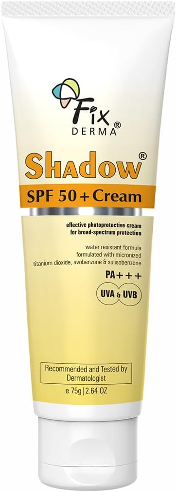 Fixderma Shadow SPF 50+ Sunscreen Face Moisturizer Water Resistant 2.64oz