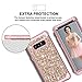 Hekodonk Compatible with Galaxy Note 8 Case, 3D Luxury Sparkle Glitter Shiny Heavy Duty Shockproof Full-Body Protective Cover High Impact Hybrid Case for Samsung Galaxy Note 8 - Bling Rose Gold