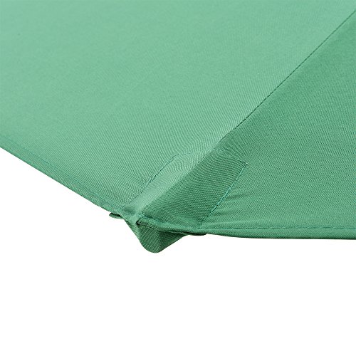 casa.pro Sonnenschirm ø300cm 160g/m² Schirm Marktschirm Kurbelschirm Garten Stahl Polyester Grün – Bild 7