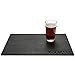 Cocktailier Professional Rubber Bar Service Spill Mat, An Essential Bar Accessory 18 x 12 in, Black