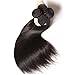 ALI JULIA Wholesale 7A Brazilian Straight Virgin Hair Weave 3 Bundles 100% Unprocessed Remy Human Hair Weft Extensions 95-100g/pc Natural Black Color (12 14 16