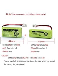 Geilienergy batería BT183342 BT283342 BT166342 BT266342 BT162342 BT262342 para VTech CS6114 CS6419 CS6719 AT&T EL52300 CL80111 teléfono inalámbrico