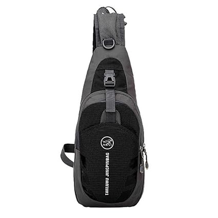 Generic Waterproof Shoulder Sling Chest Bag For Running Hiking Cycling Travel Backpack For Men & Women - 7 Colors - Black