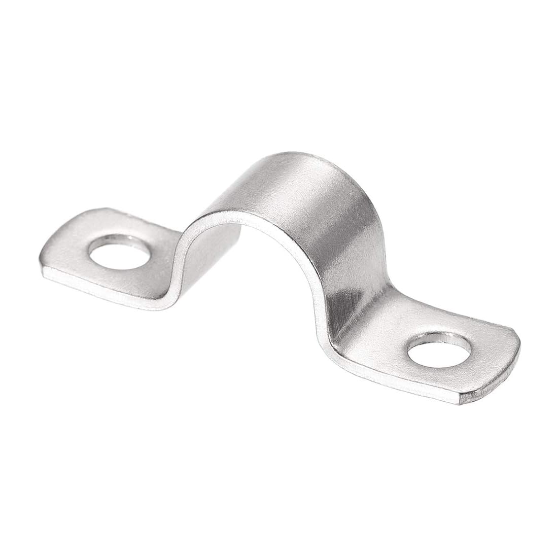 Unifizz 18mm(0.7") Heavy Duty 2 Hole U-Bracket Pipe Clamp,304 Stainless Steel Rigid U-Tube Strap Clamp Hanger Tube Tension Clips 4pcs