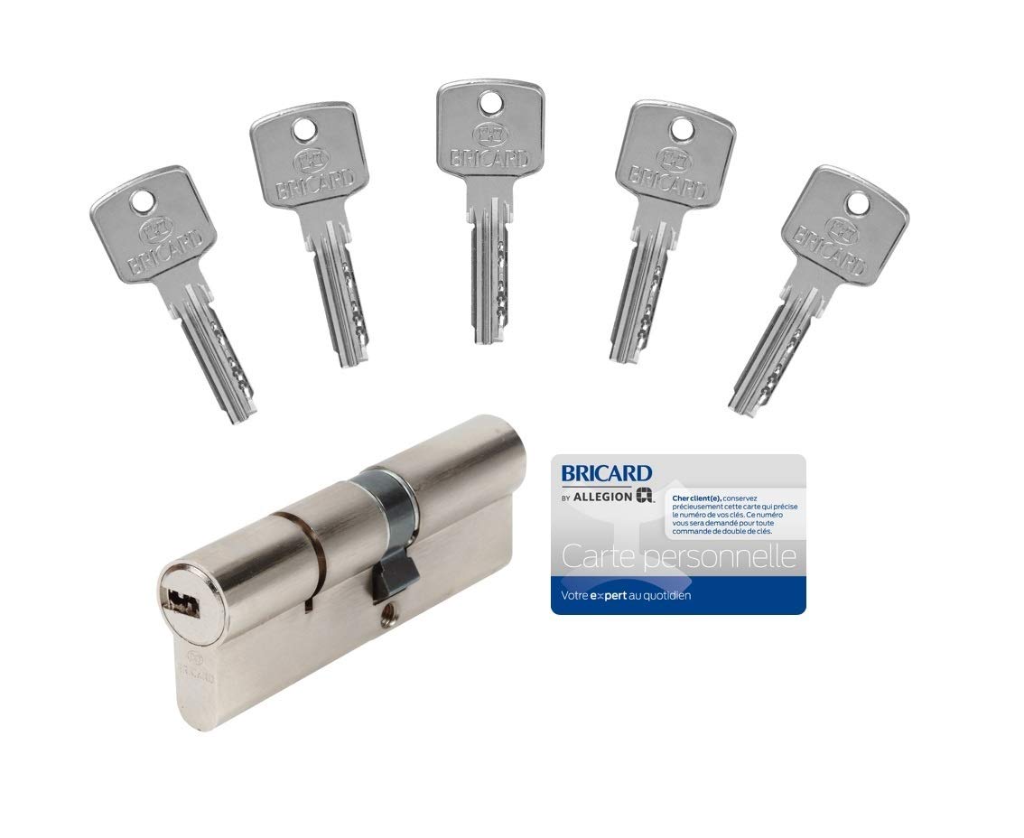 Bricard 15110 A6 Uncluttered Cylinder Lock 40 + 50 with 5 Keys
