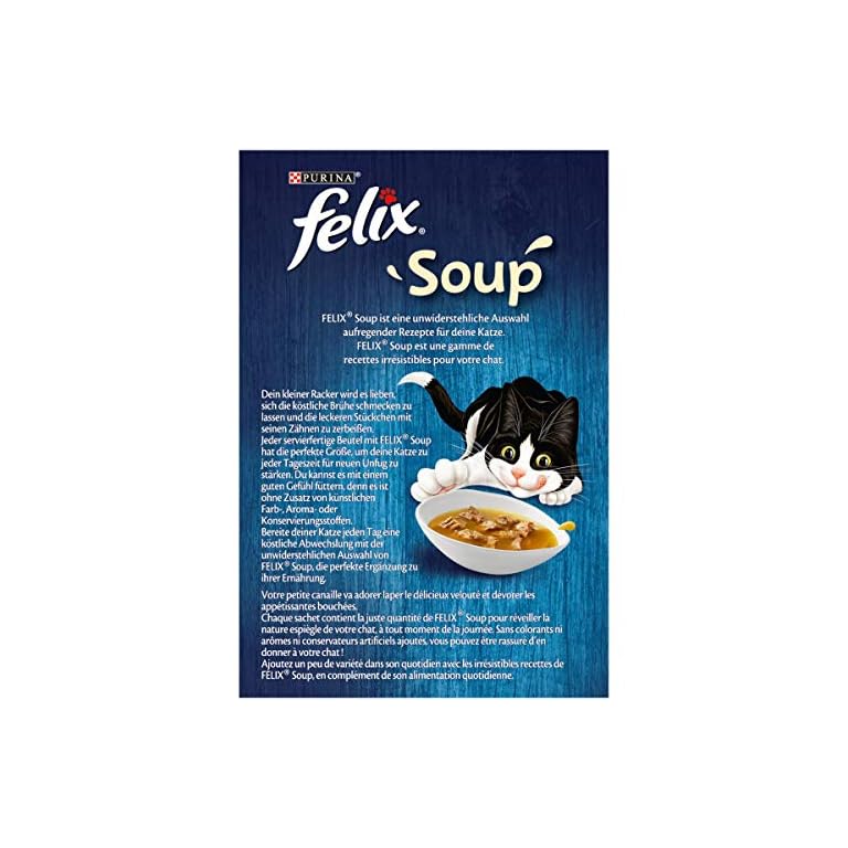 FELIX Soup, Suppe für Katzen mit zarten Stückchen, SortenMix, 8er Pack