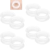 Pexveiuu 6G-50mm Thick Clear Silicone Ear Gauges Tunnels Rubber Ear Plugs Gauges Double Flared Flexible Tunnel Earrings for Women Men