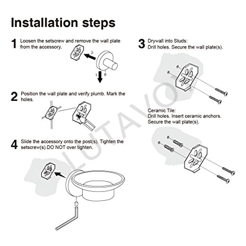LUTAVOY LD01 Wall Soap Dish Holder,Soap Holder For Sink,Frosted Glass Soap Holder,Hardware and Instruciton Included