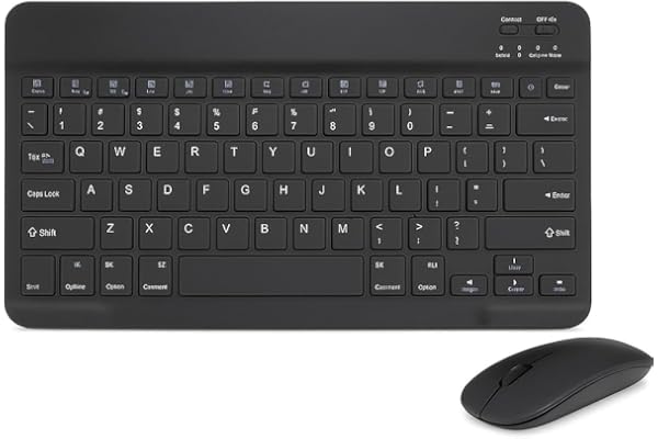 Combo Teclado e Mouse Bluetooth Ultrafino Sem Fio, Portátil e Recarregável E Teclado sem Fio - Compatível com Tablets Android Combo Teclado e Mouse Bluetooth Ultrafino Sem Fio, Portátil e Recarregável E Teclado sem Fio - Compatível com Tablets Android