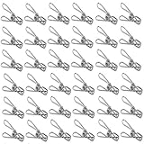 Axe Sickle 36pcs Stainless Steel Wire Clip 2 inch Utility Clip Pins Hanging Clip Office Fastener, Metal Wire Clip for Underwear Socks Drying.