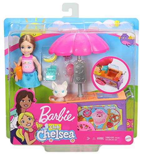 Barbie GHV76 - Chelsea-Spielset mit Puppe und Imbisswagen, ca. 15cm große Puppe, blond, mit Kätzchen und Accessoires, Spielzeug Geschenk für Kinder von 3 bis 7 Jahren – Bild 6