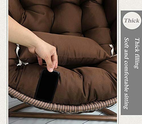 CanKun Hängesessel Kissen, Schaukel Hängendes Ei Rattan Stuhl Kissen 100% Baumwolle Hängesessel Indoor Kissen Waschbar… – Bild 6