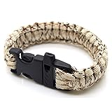 SAS Survival Paracord Bracelet 550lbs With Whistle