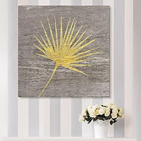 Square Yellow Palm Fond Wood Effect