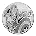 2019 1 oz .9999 Silver Marvel Captain America Tuvalu $1 Brilliant Uncirculated