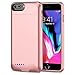 iPhone 8 Plus / 7 Plus / 6S Plus Battery Case, SUNWELL High Capacity Ultra Slim External Charger Case iPhone 8 Plus / 7 Plus / 6 Plus / 6S Plus,4200mAh Battery Pack Juice (Rose Gold-5.5