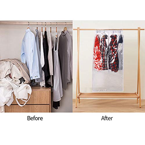 Large Transparent Zippered Garment Wardrobe, Garment Rack Covers