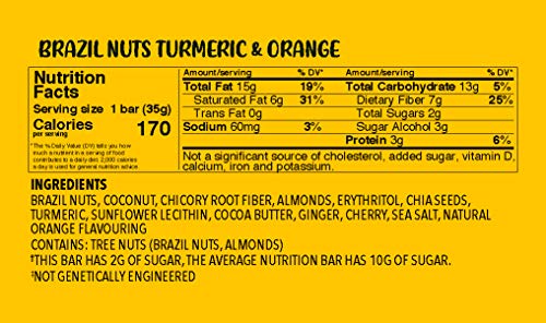 Adonis Keto Crunchy Turmeric Snack Bars with Brazil Nuts | 100% Natural, Low Carb, Vegan, Gluten Free, Keto, Paleo (5) - Thumbnail 2