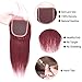 Aigemei Hair Peruvian 3 Bundles Straight Hair With'' Closure Burgundy #33 Burgundy Human Hair Bundles Straight Hair Weave 14 16 18+10