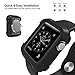 Compatible with Watch Case 42mm, Shock Proof Bumper Cover Scratch Resistant Protective Rugged Case Replacement for Series 3/2/1 42mm, Nike+, Black