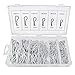 HFS(R) Hitch Pin Assortment Kit 150-Piece with Case Zinc Plated Steel R Metal Clips 6 Popular Sizes for Automotive, Machinery and DIY Projects