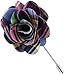 100% Silk Danbury Plaid Fuchsia Lapel Pin