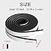MAGZO Door Weather Stripping, 3/4 Inch W X 5/16 Inch T Door Seal Strip Anti-Collision Noise Blocker Total Length 13 Feet (6.5ft x 2 Rolls)