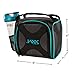 Fit & Fresh Original Jaxx FitPak, Insulated Cooler Lunch Box, Meal Prep Bag with 6 BPA-Free Portion Control Containers, Ice Pack, 28 oz Shaker Cup, Teal
