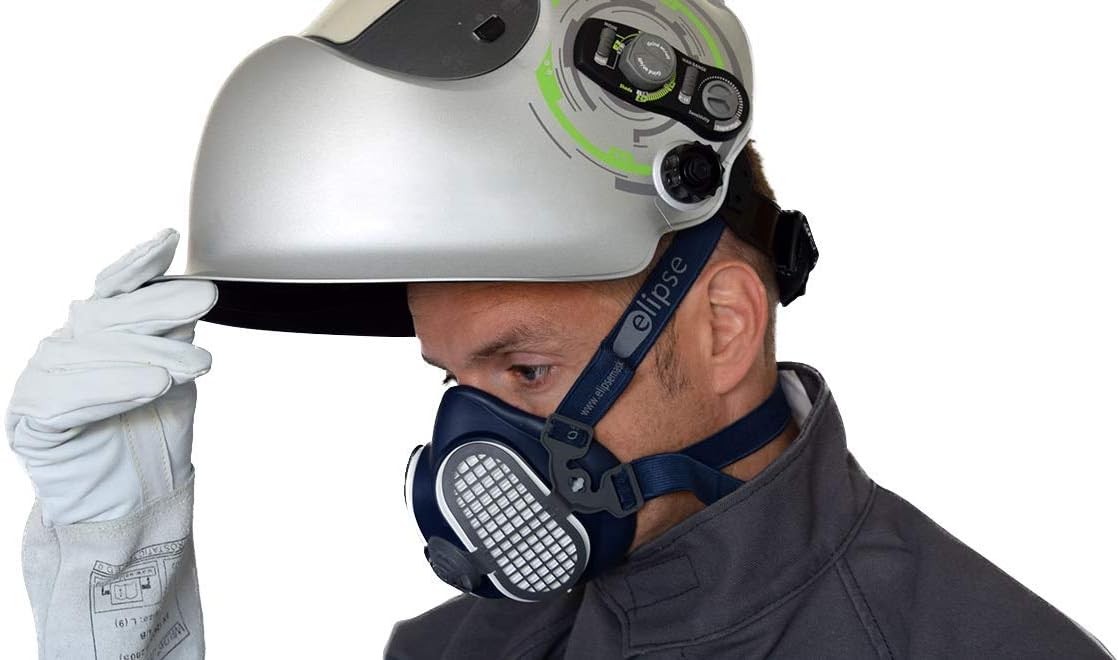 GVS Filter Technology SPR337 Elipse P3 Dust and Nuisance Odour Welding Half Mask Respirator, Filters Ready Fitted, Small/Medium, Multicolor