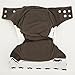 Sigzagor AIll In One Night AIO Cloth Diaper Nappy Sewn In Charcoal Bamboo Insert Reusable Washable (Mustache)