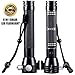 Rechargeable 7 in 1 LED Flashlight with Solar Panel, 2000mAh Power Bank, Red SOS, Window Breaker Tool, Seat Belt Cutter, and Compass - For Camping Safety, Travel, Any Emergency