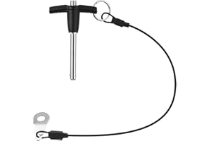 VXCICC T Handle Quick Release Pin 0.24 Inch Diameter,304 Stainless Steel Ball Locking Pin with Push Button Lanyard Usable Length 1.57"(6mm x 40mm)