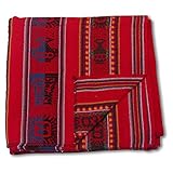 Shamans Market Peruvian Woven Throw Red