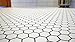 Daltile Hexagon White Porcelain Mosaic Tile Matte Look 1x1 Inch