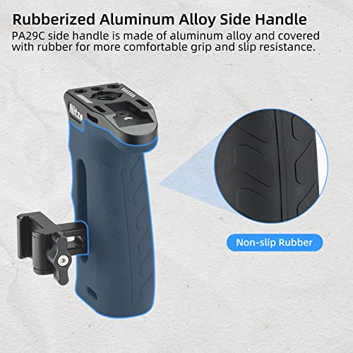 Nitze Side Handle with NATO Clamp, Ergonomic Side Handle for Left or Right Hand, Adjustable Side Grip Up and Down for Camera Cage - PA29C