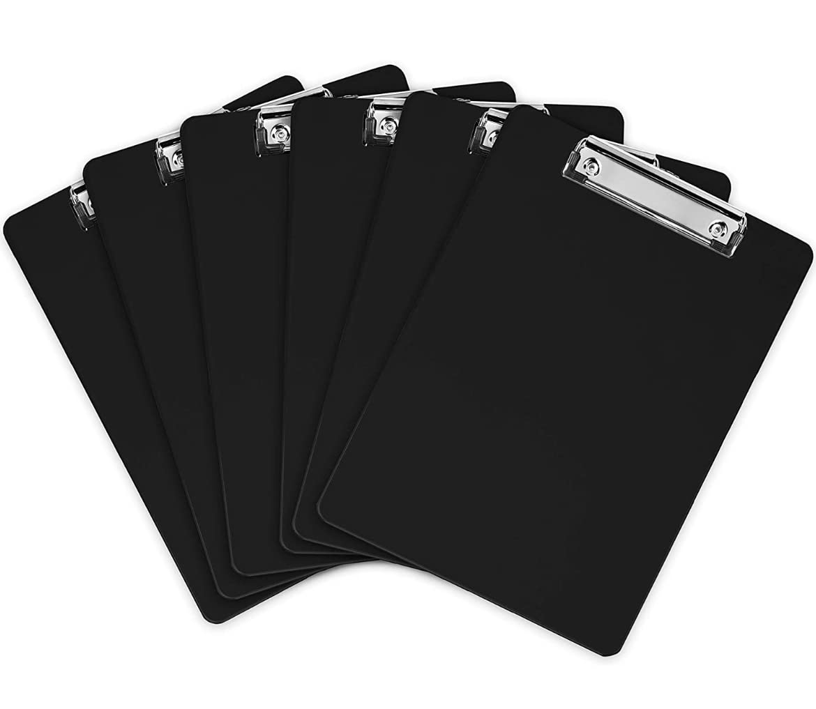 U Clip A4 Clipboard Black A4 Size Ideal for All uses, Pack of 4