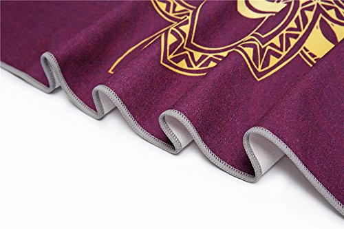 Fremous Yoga Towel Non Slip Yoga Mats with Corner Pocket Design(72"x25")- Skidless Microfiber Bikram Hot Yoga Towel - Perfect For Hot Yoga, Fitness, Pilates, Sport&Outdoors (totem) - Thumbnail 4