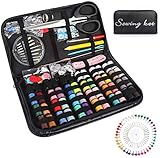 SAKEYR Travel Sewing Kit for Adult: 172 Premium Sewing Supplies Sewing Project Kit Sewing Thread and Needles Scissors Thimble Tape Measure Set for Kids Mini Sewing Repair kit for Beginner