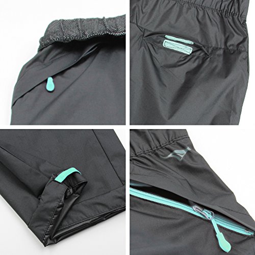 Cheetah Ladies Ripstop Ra Set with Adjustable Hood Black Size XL