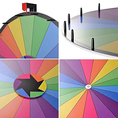 AyaMastro 30 inches Prize Wheel Spinning Slot Colorful Spin Game Adjustable Tripod Stand Corporate Events Fortune Activities Trade Show Parties with Ebook