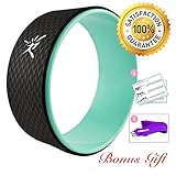 Risefit Dharma Yoga Prop Wheel for Yoga Poses, Aqua