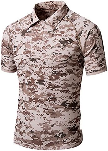 Willie Marlow Military Camouflage Tactical Polo Shirt Men Breathable Quick Dry Combat Army Polo Desert Camo L