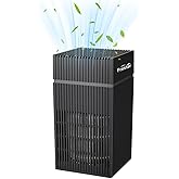 Desktop USB Air Purifiers for Office, Desk, Small Room, Bedroom, Home, Office, HEPA Air Purifier for Pollen Dust Odor, No Adapter (Black)