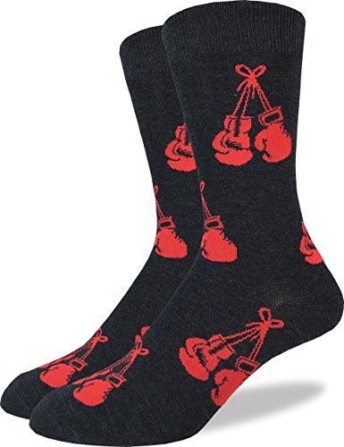 Good luck sock men s boxing gloves crew socks - grey, adult shoe …