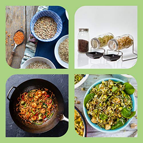 1 Pack Seed Sprouting Jar Kit Complete Indoor Growing Set for Making Sprouts Easy Fresh