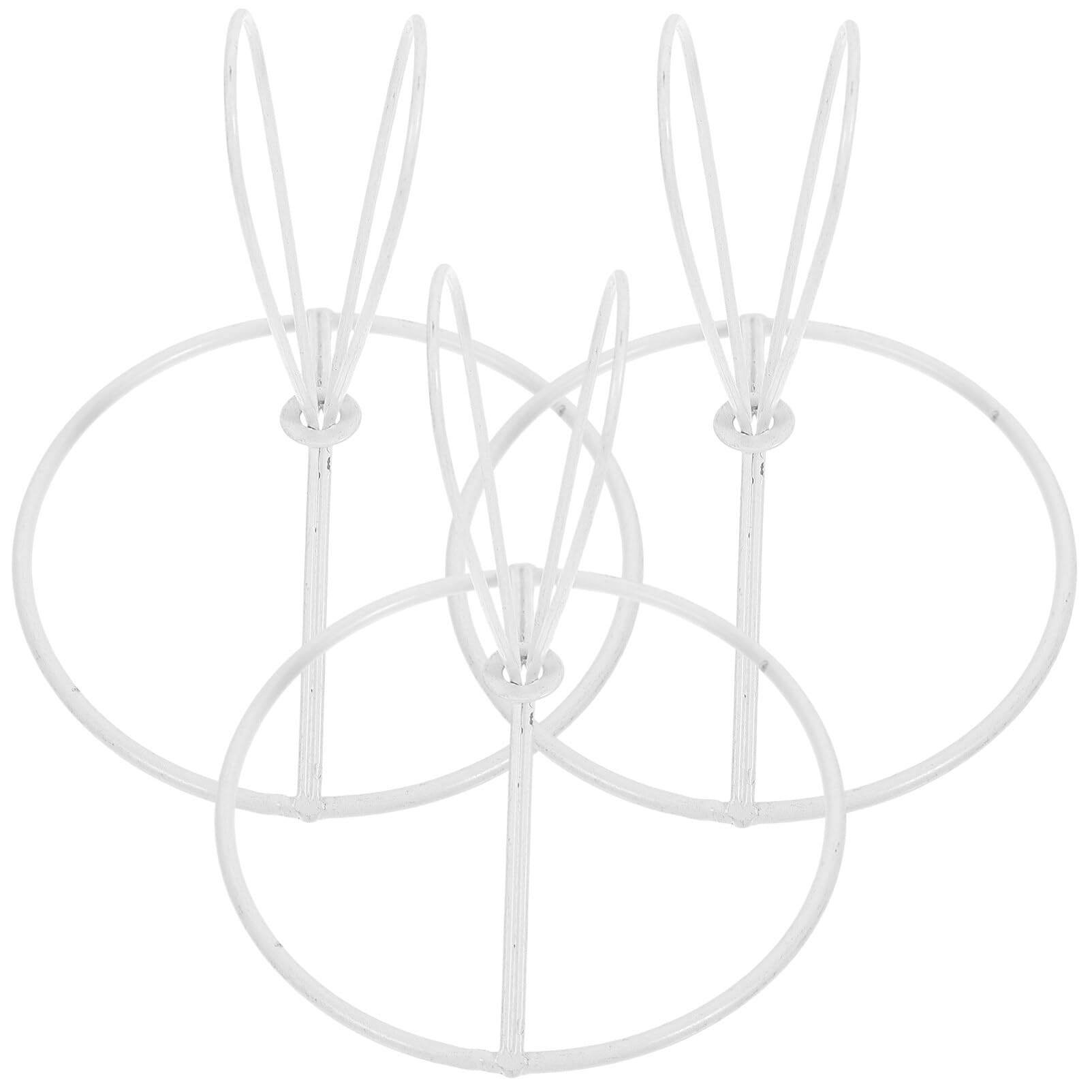 Happyyami Lamp Shade Frame Accessories Wire Lamp Shade Ring 3Pcs Chandelier Frame Clip on Holder Metal Ring Support Lampshade Fitter for Desktop Light Adapter